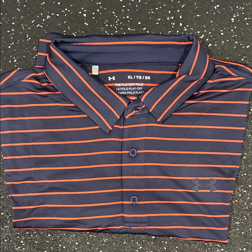 Under Armour Men's Polo in Navy and Orange